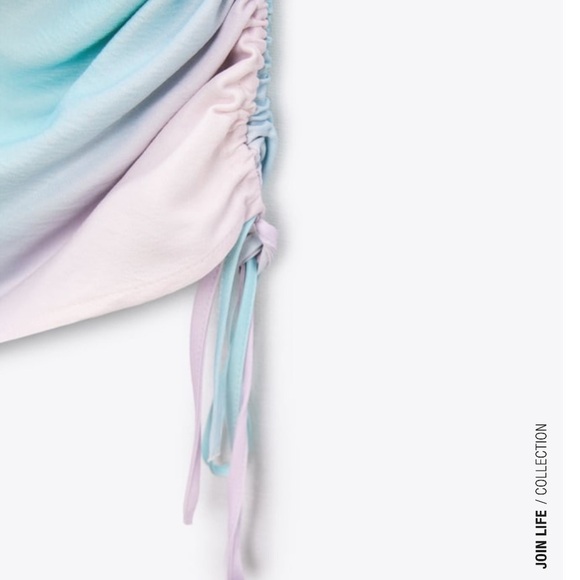 ZARA Tie-Dye Satin Effect Dress Size M BNWT - Picture 4 of 6